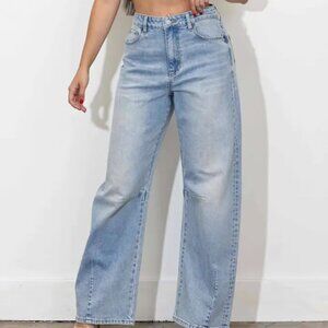 BARREL BAGGY FULL LENGTH HIGH WAISTED DENIM
